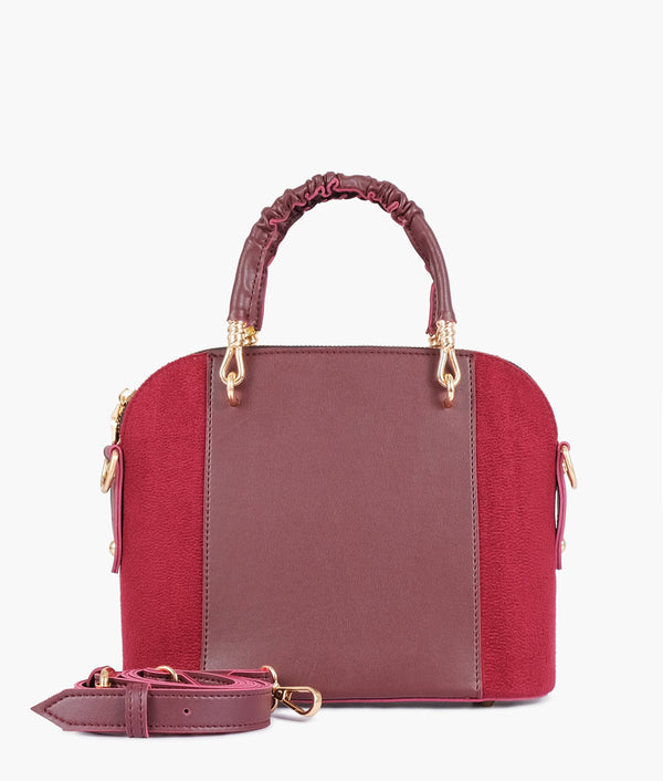 RTW - Burgundy suede small evening bag