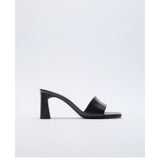 Zara- Leather Block Heel Sandals