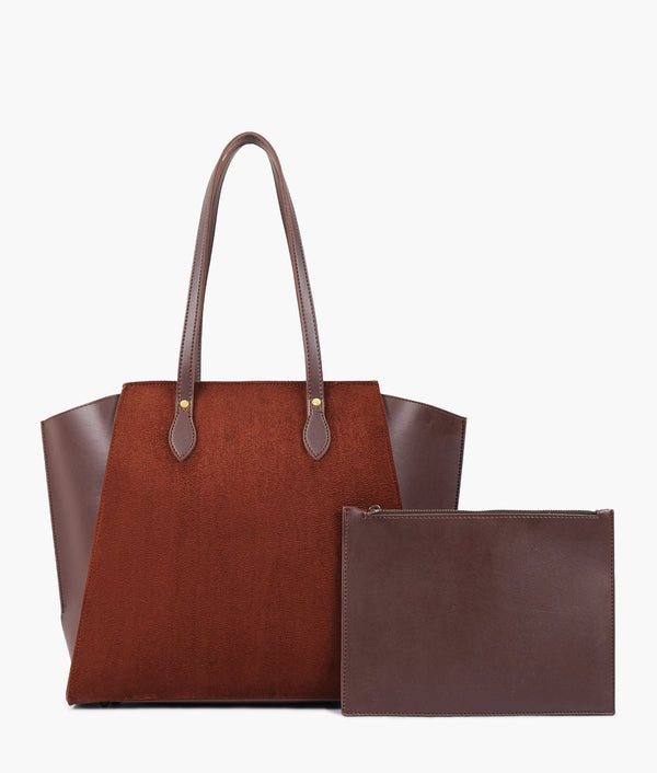 RTW - Dark brown suede classic tote bag