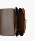 RTW - Dark brown suede mini top-handle bag