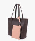 RTW - Dark brown tote bag with detachable pouch