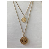 Jewels By Noor- double layered coin necklace