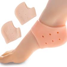 Silicone gel heel pad socks for pain relief and anti crack