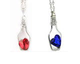Dama Rusa- Pack of 2- Red & Blue Bottle of Love Pendant Necklace for Women- TM-PN-05-P