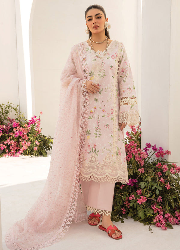 Florance By Rang Rasiya Embroidered Premium Lawn 3 Piece Unstitched Suit RR24FEL D02 LUNA