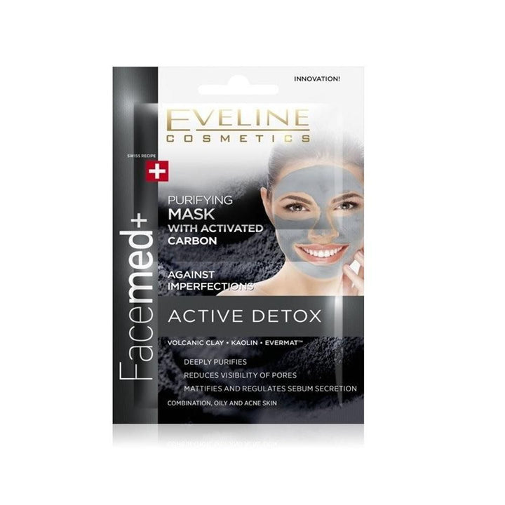 Eveline- FACEMED + Face Mask Activated Carbon, 2 x 5 m