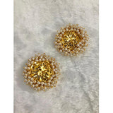 Jewels By Noor- golden gajra studs