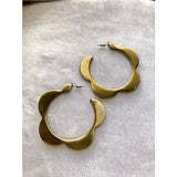 Jewels by Noor- Gold Floral Hoops