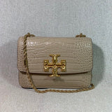 Tory Burch Eleanor Embossed Small Convertible Shoulder bag Perfect Sand