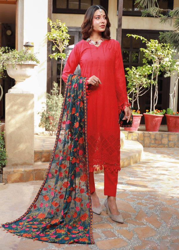 Manto By Schick Embroidered Lawn 3 Piece Unstitched Suit SDH24MEL-01