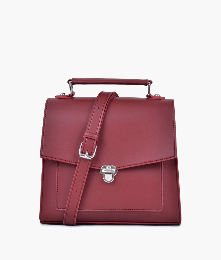 RTW- Maroon push-lock messenger bag