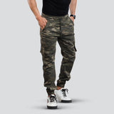 Flush - Men's Camouflage Cargo Pants, Stretchable Trousers With 6 Pockets