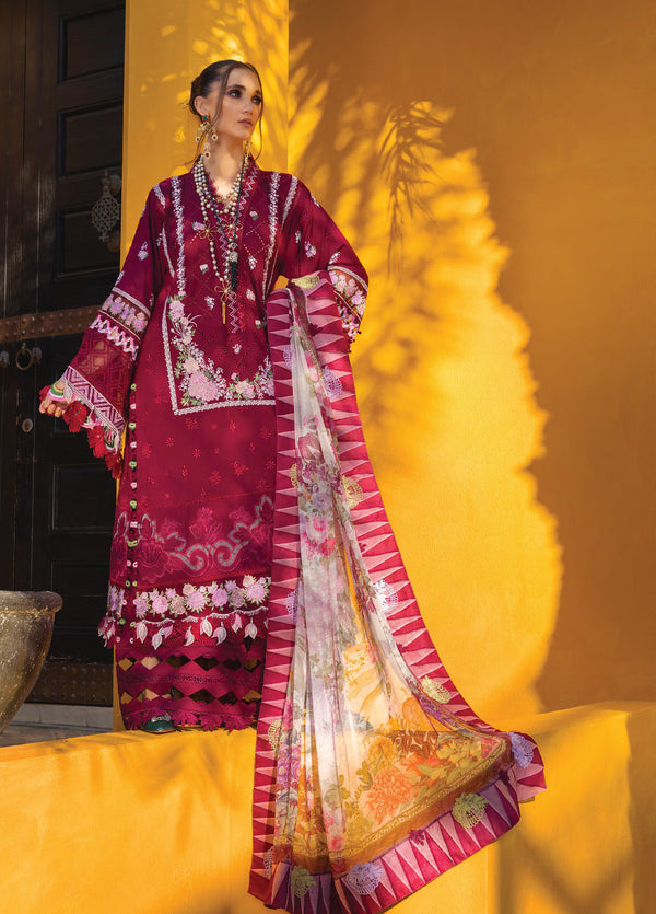 Neroli By Annus Abrar Luxury Embroidered Lawn 3 Piece Unstitched Suit AA24NLL-08 MELIA