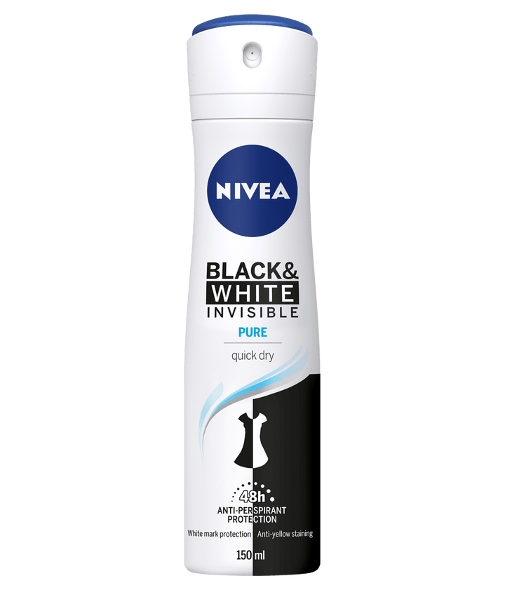 Nivea- Body Spray 150ML Women B&W Invisble Clear