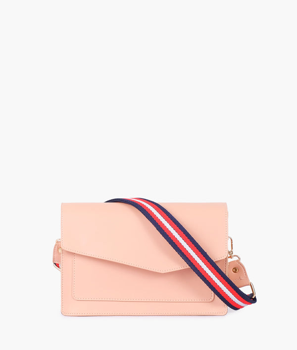 RTW - Peach half flap cross-body bag