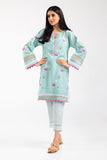 Gul Ahmed Chambray Screen Printed Shirt with Dyed Cambric Trouser WGK FFS SP 263