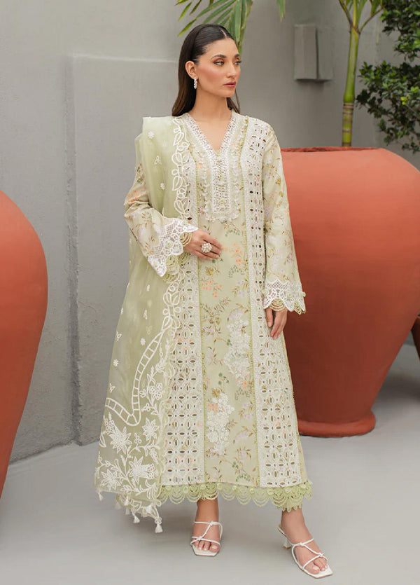 Noorjahan Mushq Chikankari Lawn 3 Piece Unstitched Suit NJ24MCLL-02