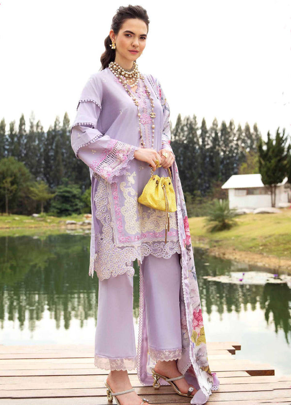 Sable Vogue Luxury Embroidered Lawn 3 Piece Unstitched Suit SV24LL-10 ASTER