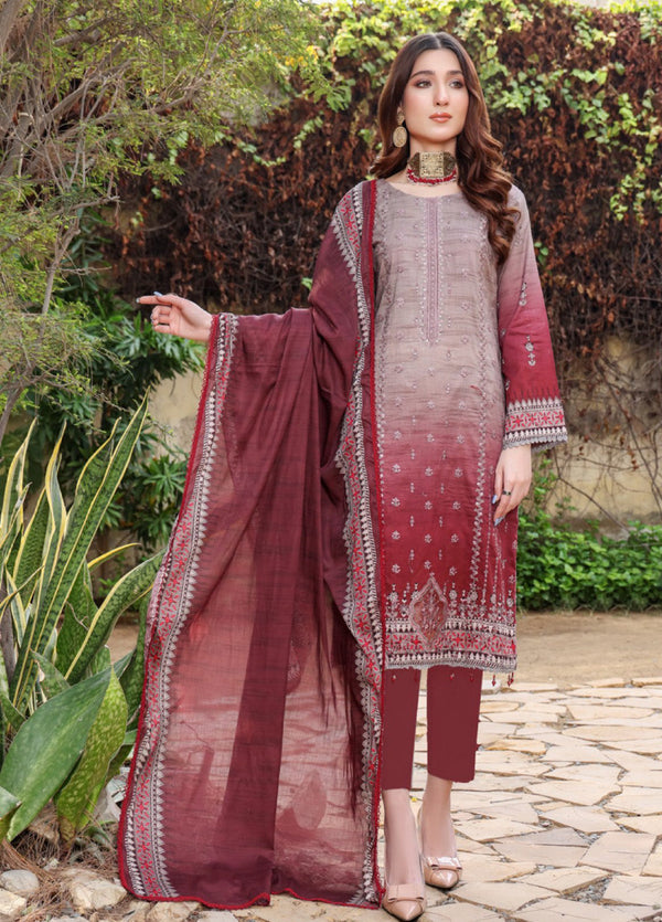 Satrangi By Schick Sequins Embroidered Digital Lawn 3 Piece Unstitched Suit S24SEDL-02