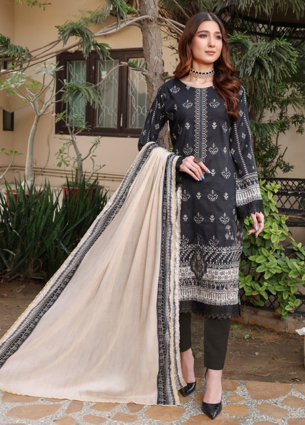 Satrangi By Schick Sequins Embroidered Digital Lawn 3 Piece Unstitched Suit S24SEDL-03