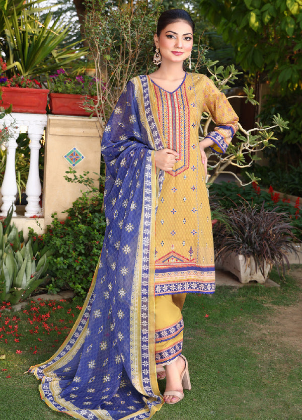 Shirley By MTF Embroidered Digital Lawn 3 Piece Unstitched Suit MTF24SEDPL-03