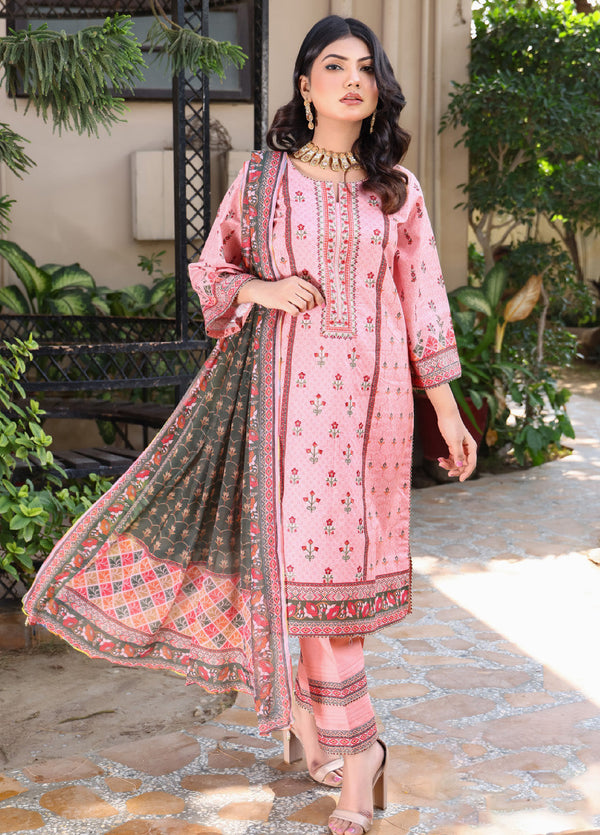 Shirley By MTF Embroidered Digital Lawn 3 Piece Unstitched Suit MTF24SEDPL-05