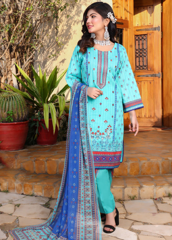 Shirley By MTF Embroidered Digital Lawn 3 Piece Unstitched Suit MTF24SEDPL-06