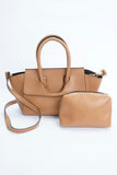 VYBE - Handle Lock Shoulder Bag - Beige