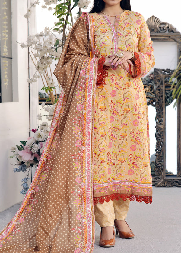 signature By VS Textile Printed Lawn 3 Piece Unstitched Suit VST24PL-346