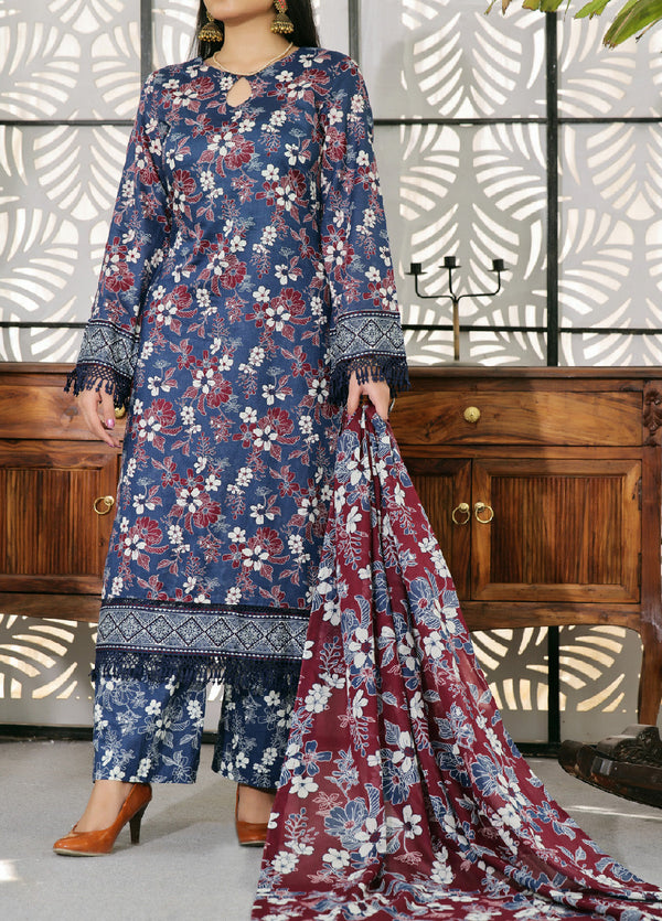 signature By VS Textile Printed Lawn 3 Piece Unstitched Suit VST24PL-347