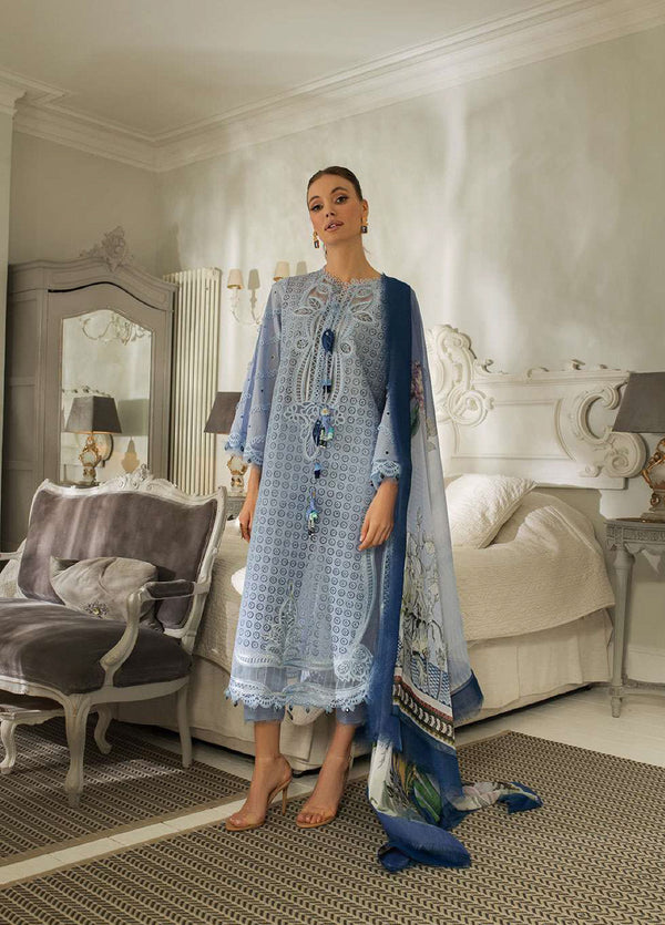 Sobia Nazir Embroidered Luxury Lawn 3 Piece Unstitched Suit SN24LL 5A