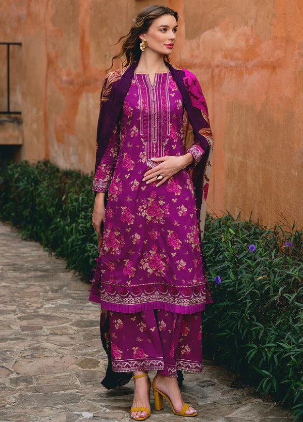 The Enchanted Garden By Gulaal Embroidered Lawn 3 Piece Unstitched Suit GL24EGL 04 VIENNE