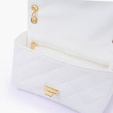 RTW - White quilted mini bag with chain