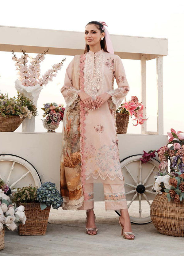 Zarqash Embroidered Luxe Lawn 3 Piece Unstitched Suit ZQ24LL 11